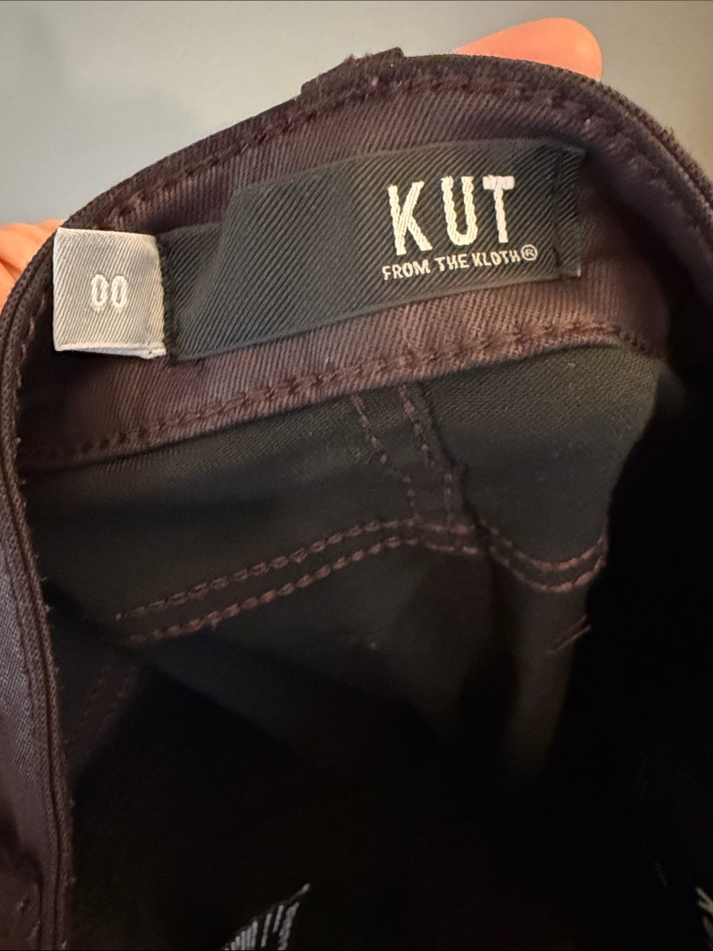 KUT From The Kloth Size 00 Brown Coated Skinny Jeans Stretch Pants - Picture 4 of 7